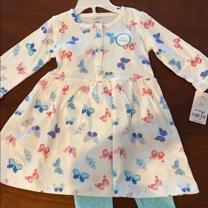 Carter’s butterfly set with polkadot leggings!